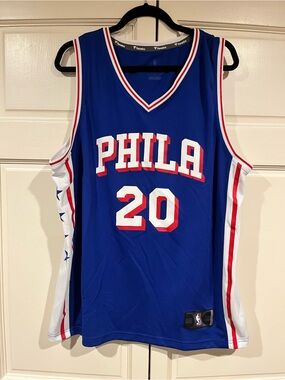 Fanatics Philadelphia 76ers Jared McCain #20 NBA Basketball Jersey Blue Size L